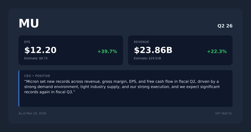 MU earnings quotes