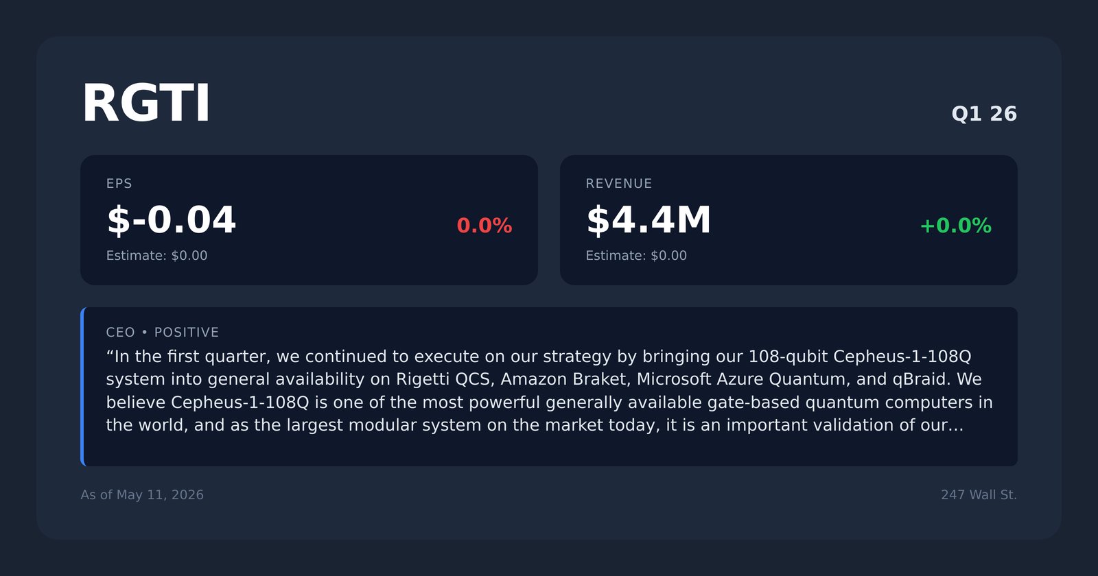 RGTI earnings quotes