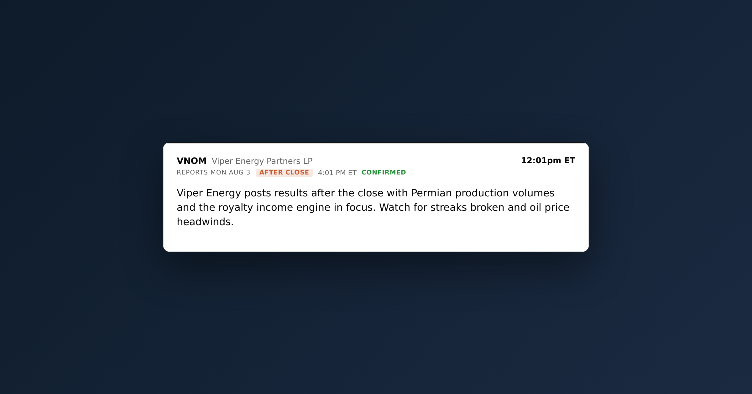Viper Energy Partners LP (VNOM) Earnings Preview: Reports After the ...