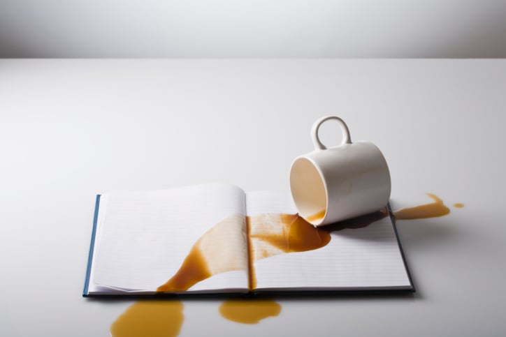 Coffee spilled