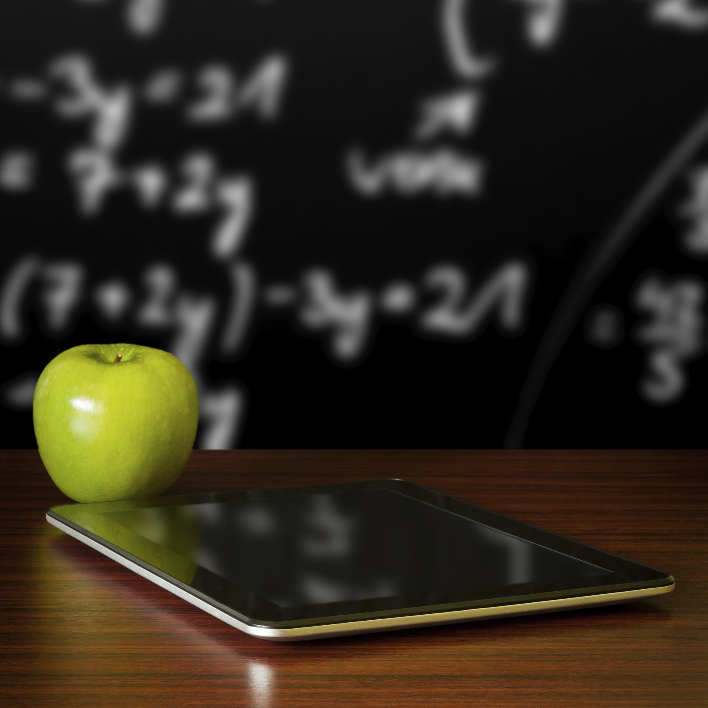 tablet and apple