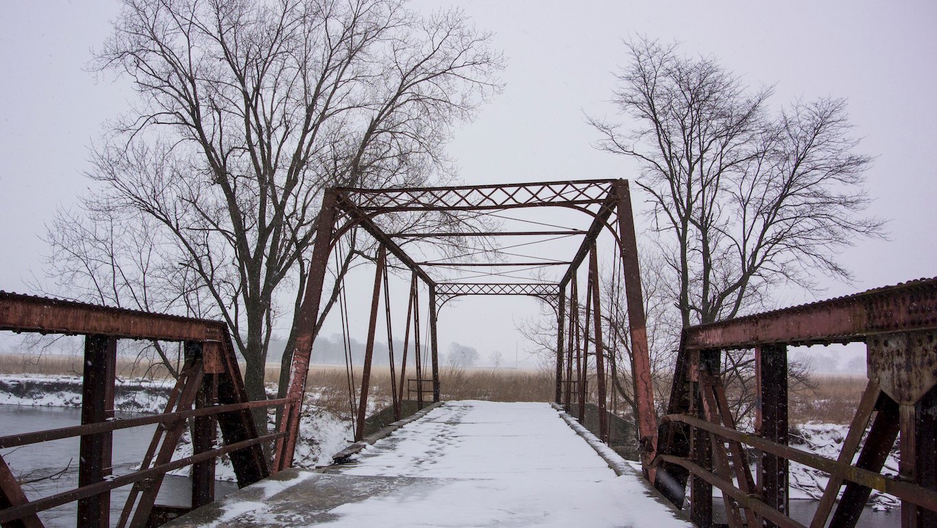 Snow Coverd Abandoned Bridge