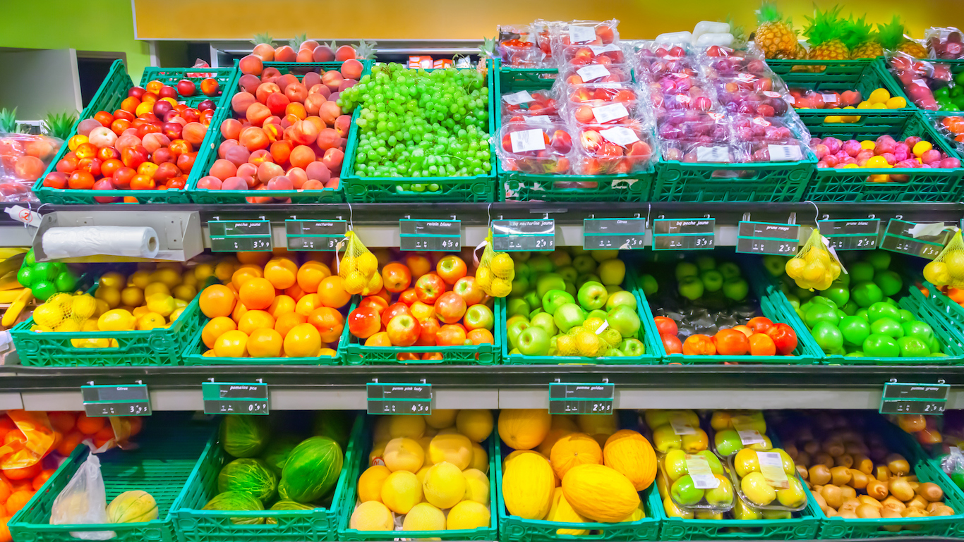 Fruit market, grocery store