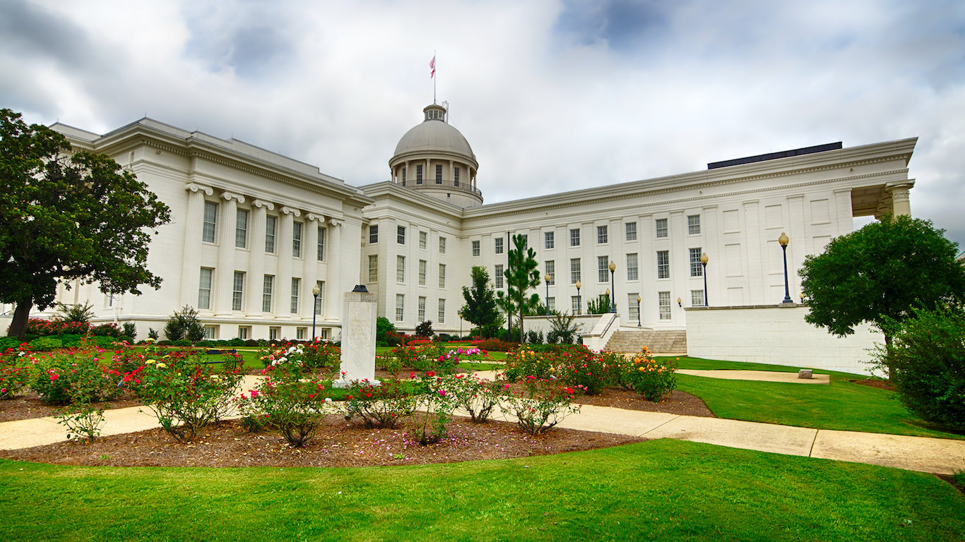 View of state capitol in Montgomery, Alabama
