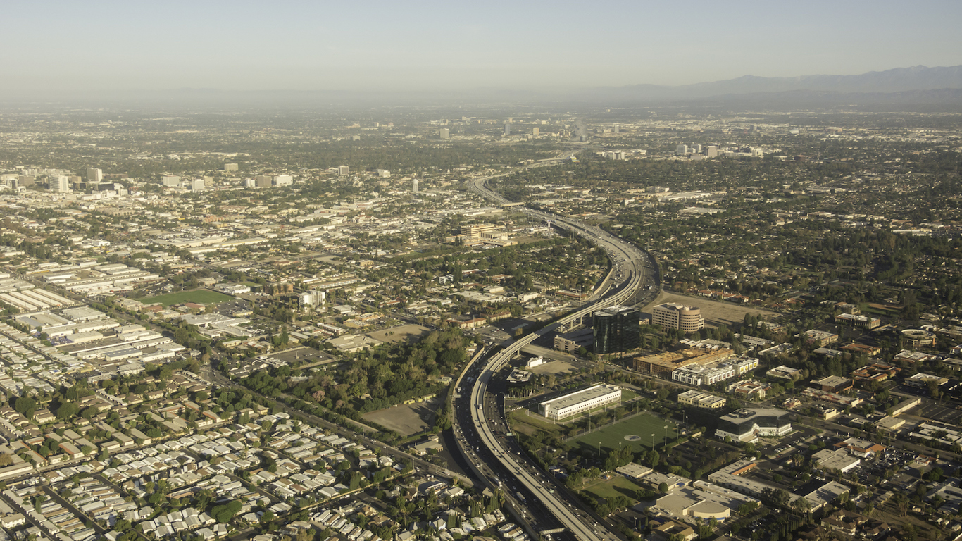 Aerial View of Santa Ana and Anaheim
