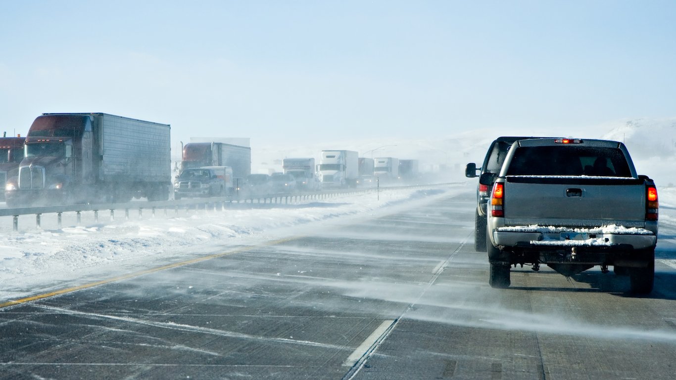 Wyoming Winter Traffic Jam