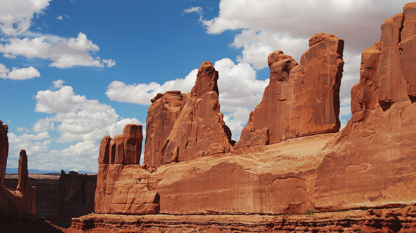Rock formations in Colorado National Monument National Park, USA.