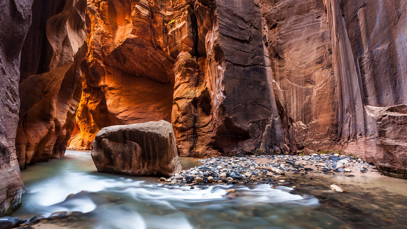 Wall street in the Narrows, Zion National Park, Utah