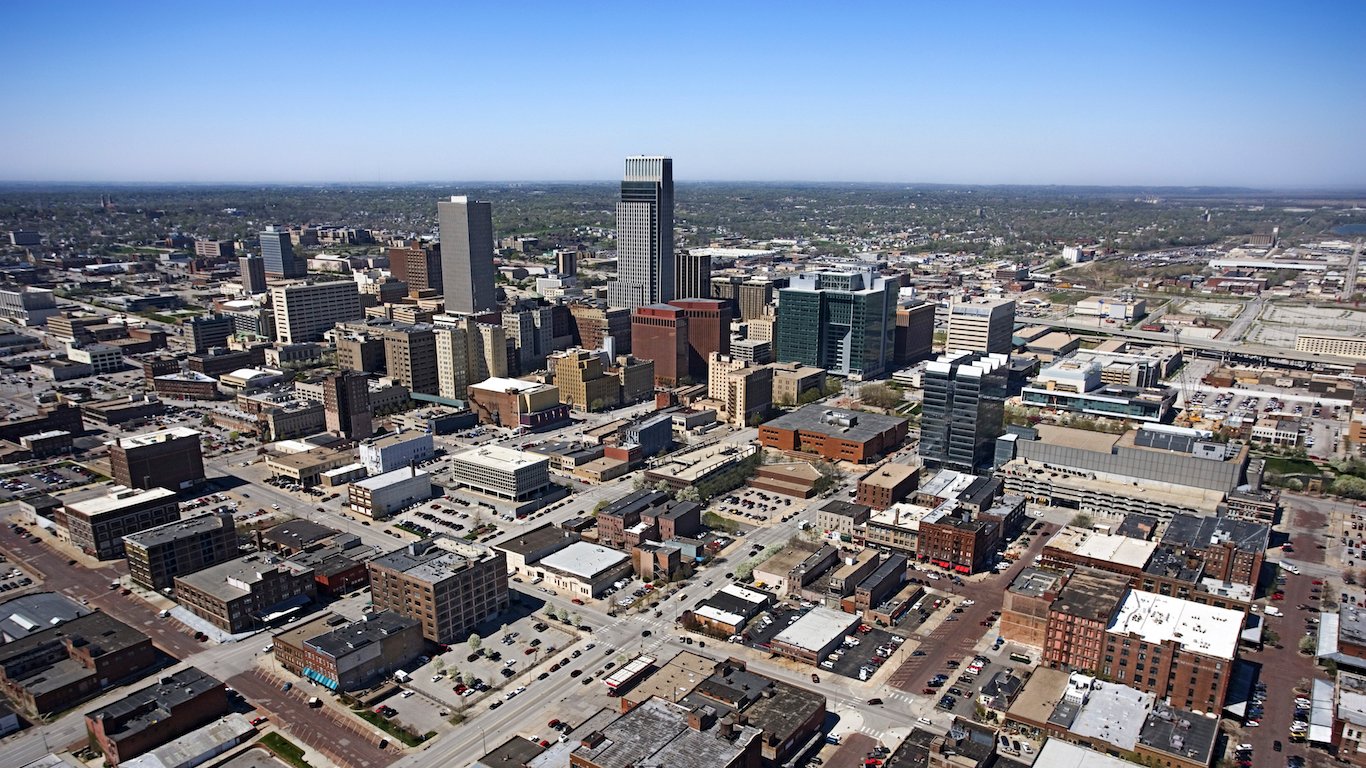 Aerial view of Omaha, Nebraska
