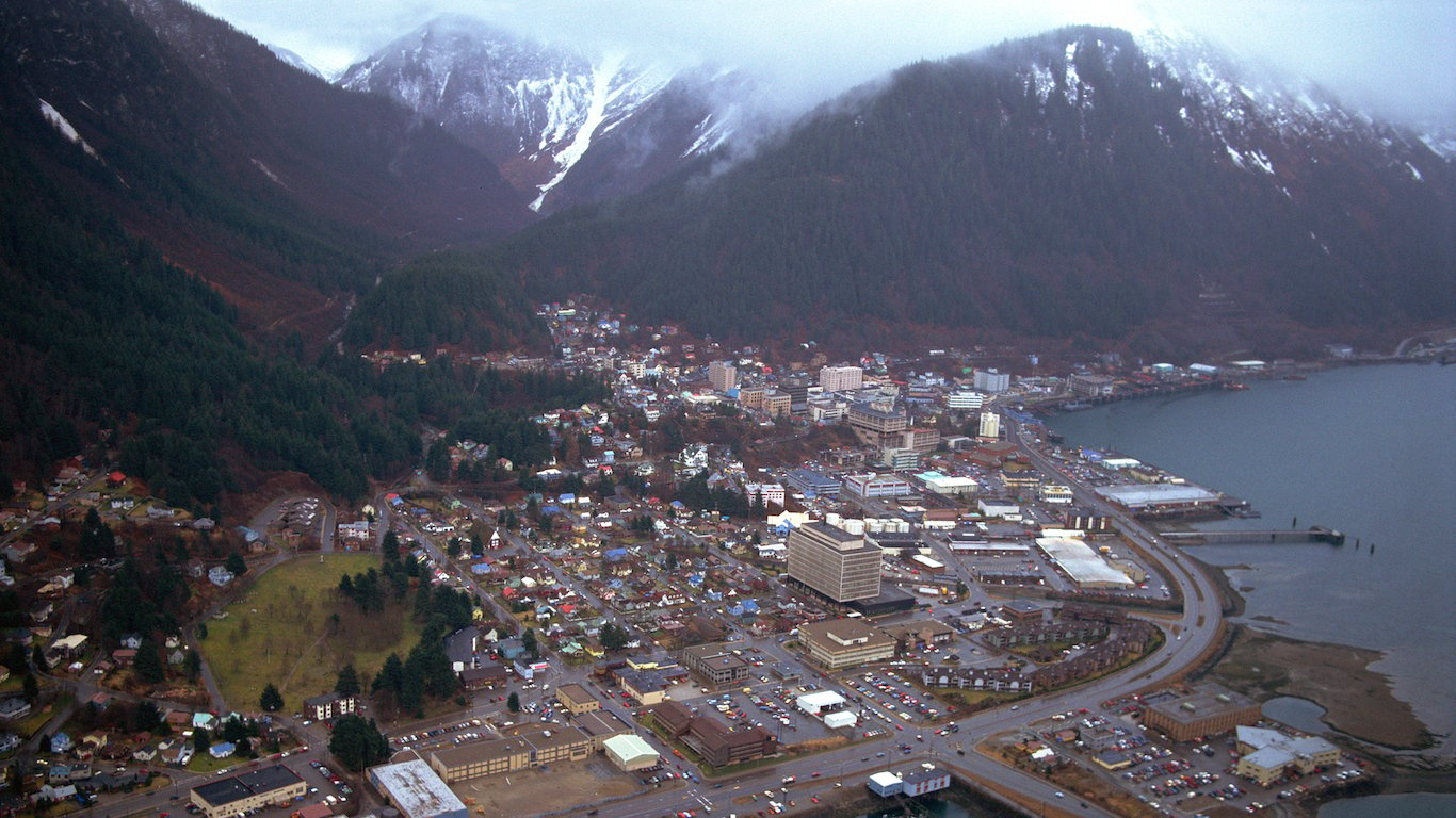 Aerial view of Juneau , Alaska