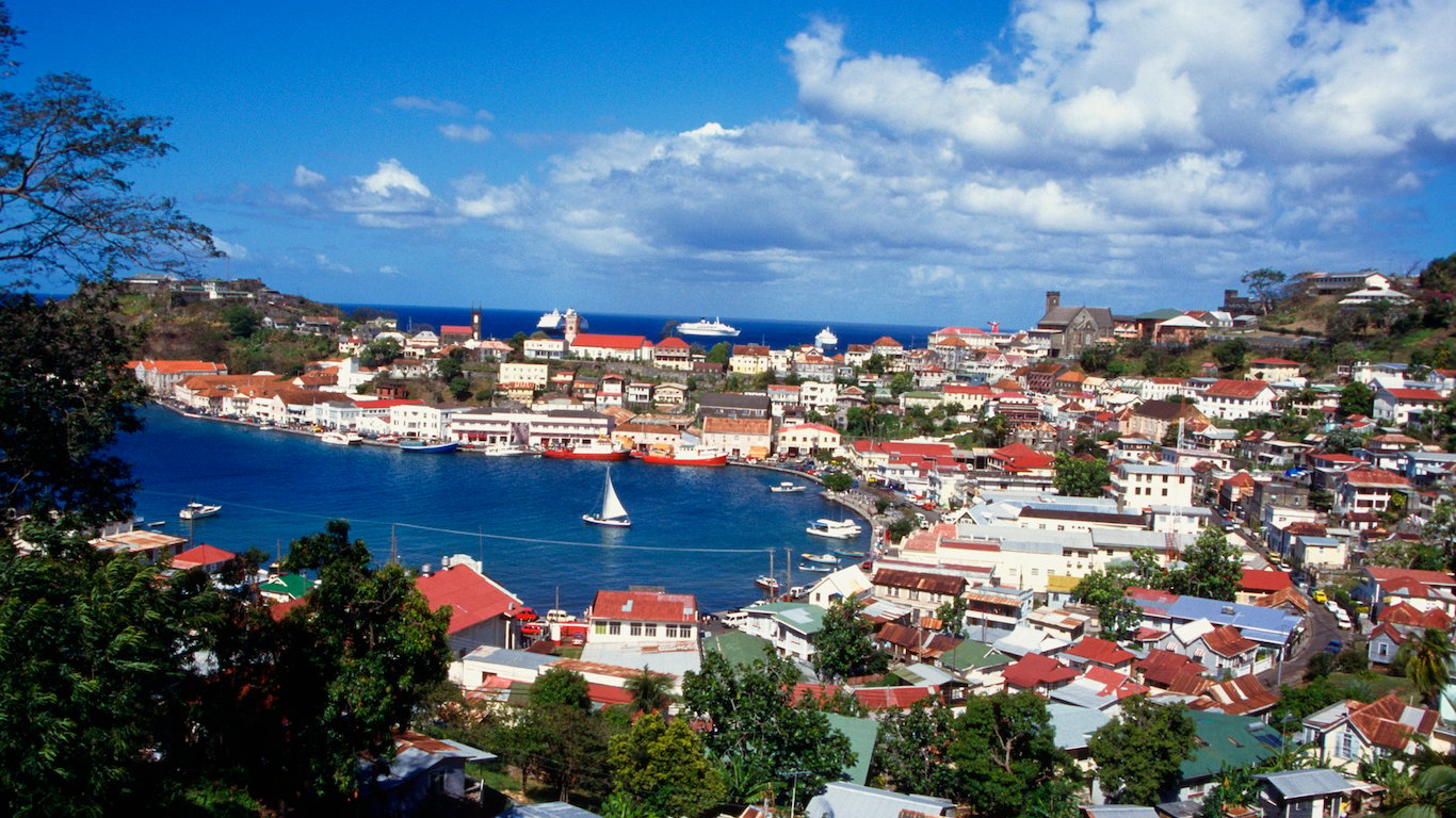 View of Carenage, St George, Grenada, Caribbean