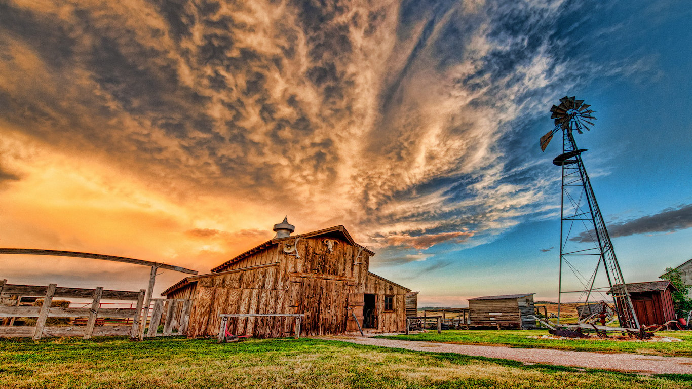 Sandhill Ranch, farm barn South Dakota