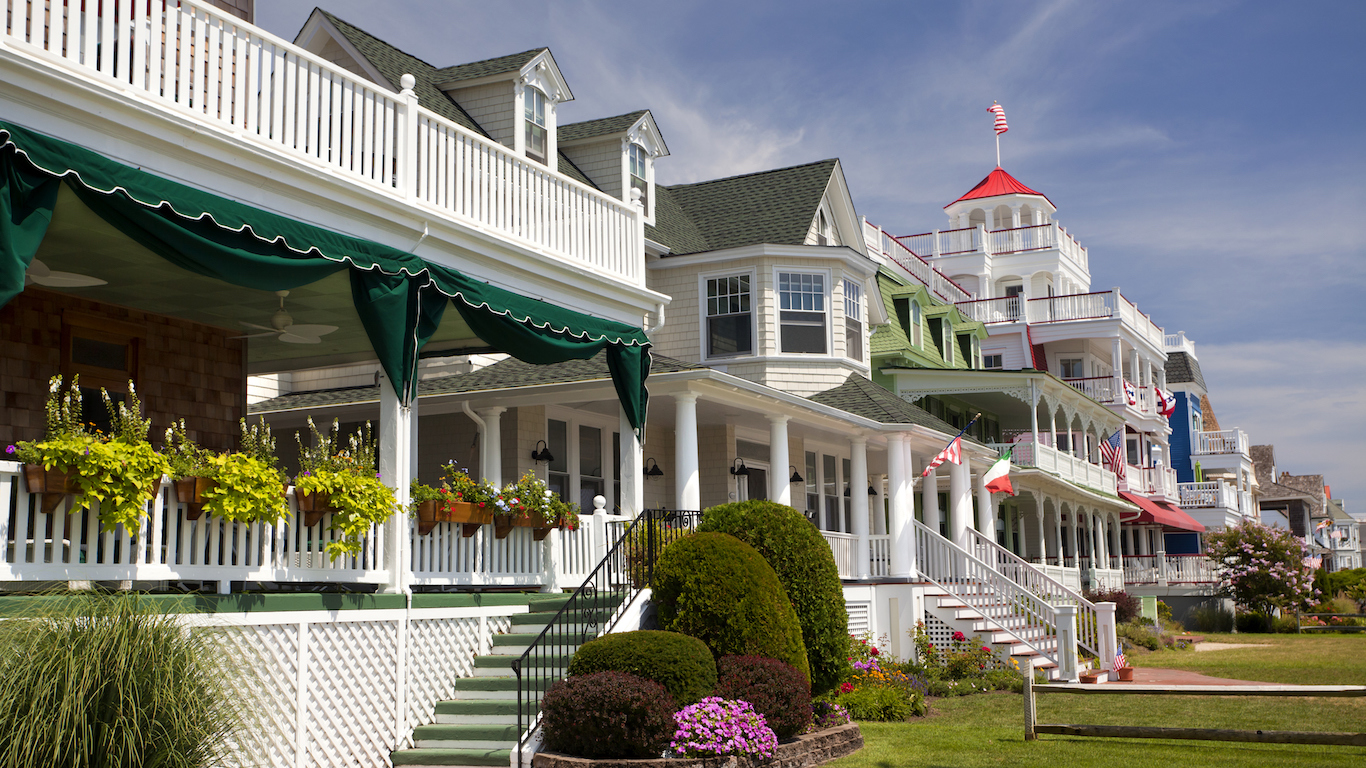 Colorful Victorian Houses in Cape May County, New Jersey