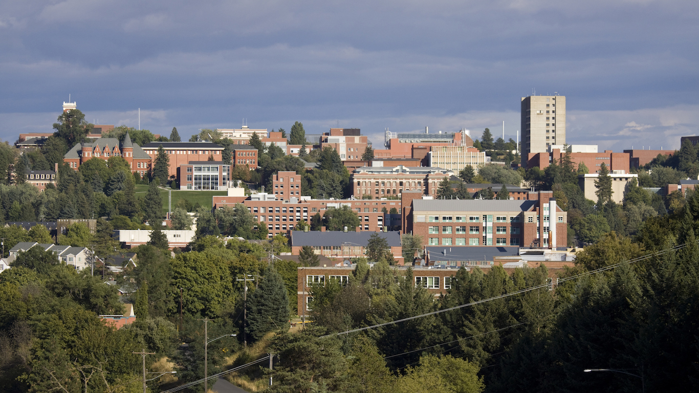 The campus of Washington State University in Pullman, Whitman County, Washington