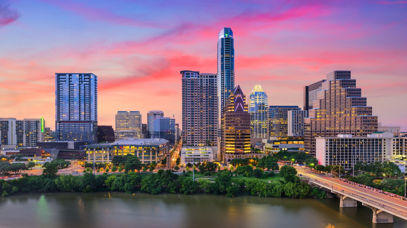 Austin, Texas, USA downtown skyline.