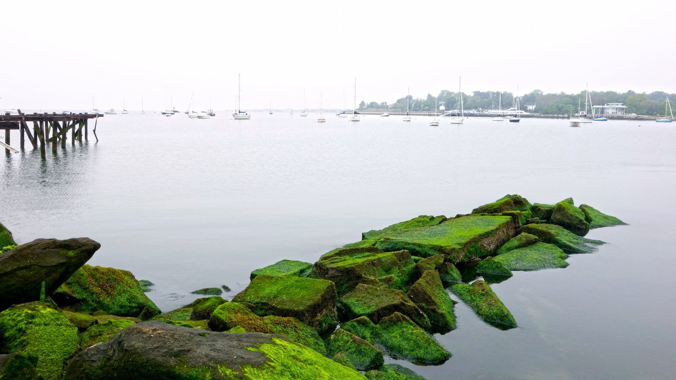 Foggy Day at Seaside Park in Bridgeport, Connecticut