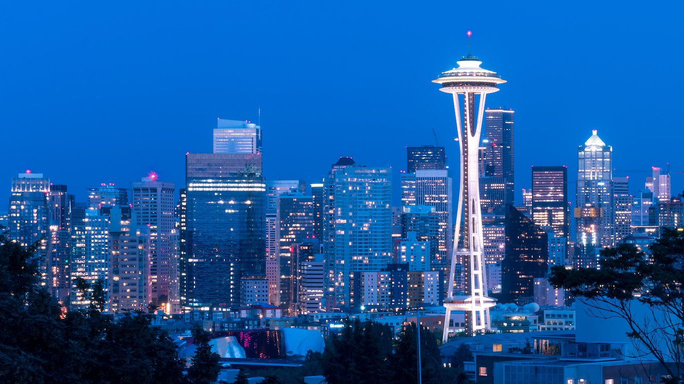 Skyline at Night Seattle, Washington