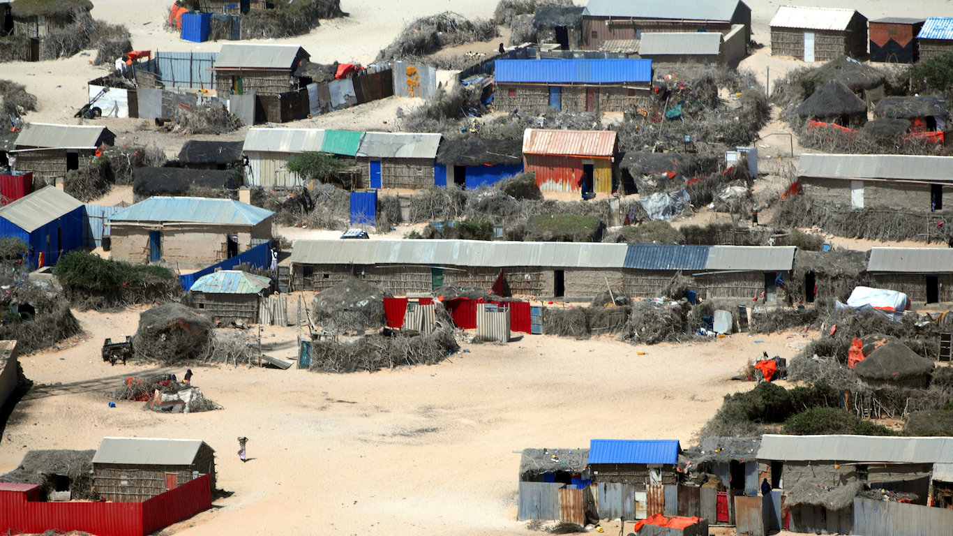 Somalia, village in the desert Africa