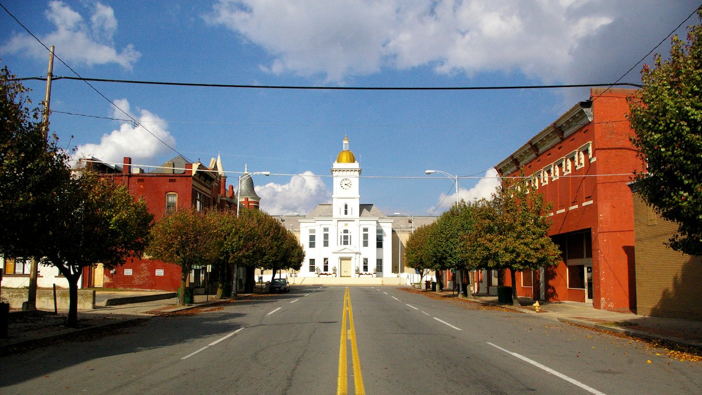 Pine Bluff AR - main street and courthouse by Roland Klose