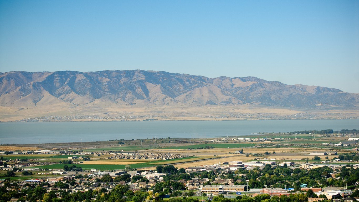 Pleasant Grove, UT - Looking West over Utah Lake by Don LaVange