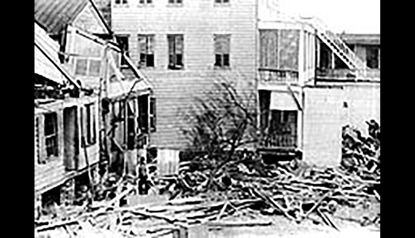 1893 sea islands hurricane damaged houses by American Red Cross