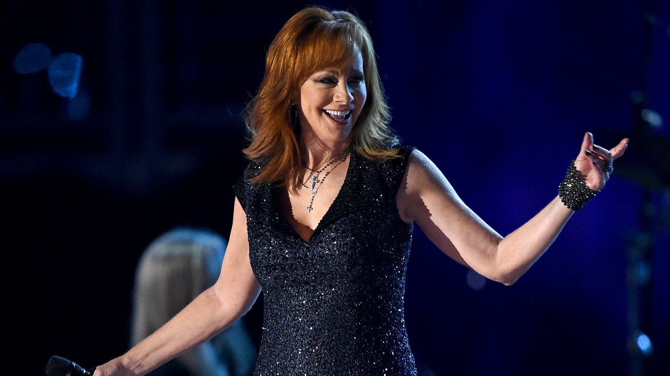 ARLINGTON, TX - APRIL 19:  Honoree Reba McEntire performs onstage during the 50th Academy of Country Music Awards at AT&amp;T Stadium on April 19, 2015 in Arlington, Texas.  (Photo by Ethan Miller/Getty Images for dcp)