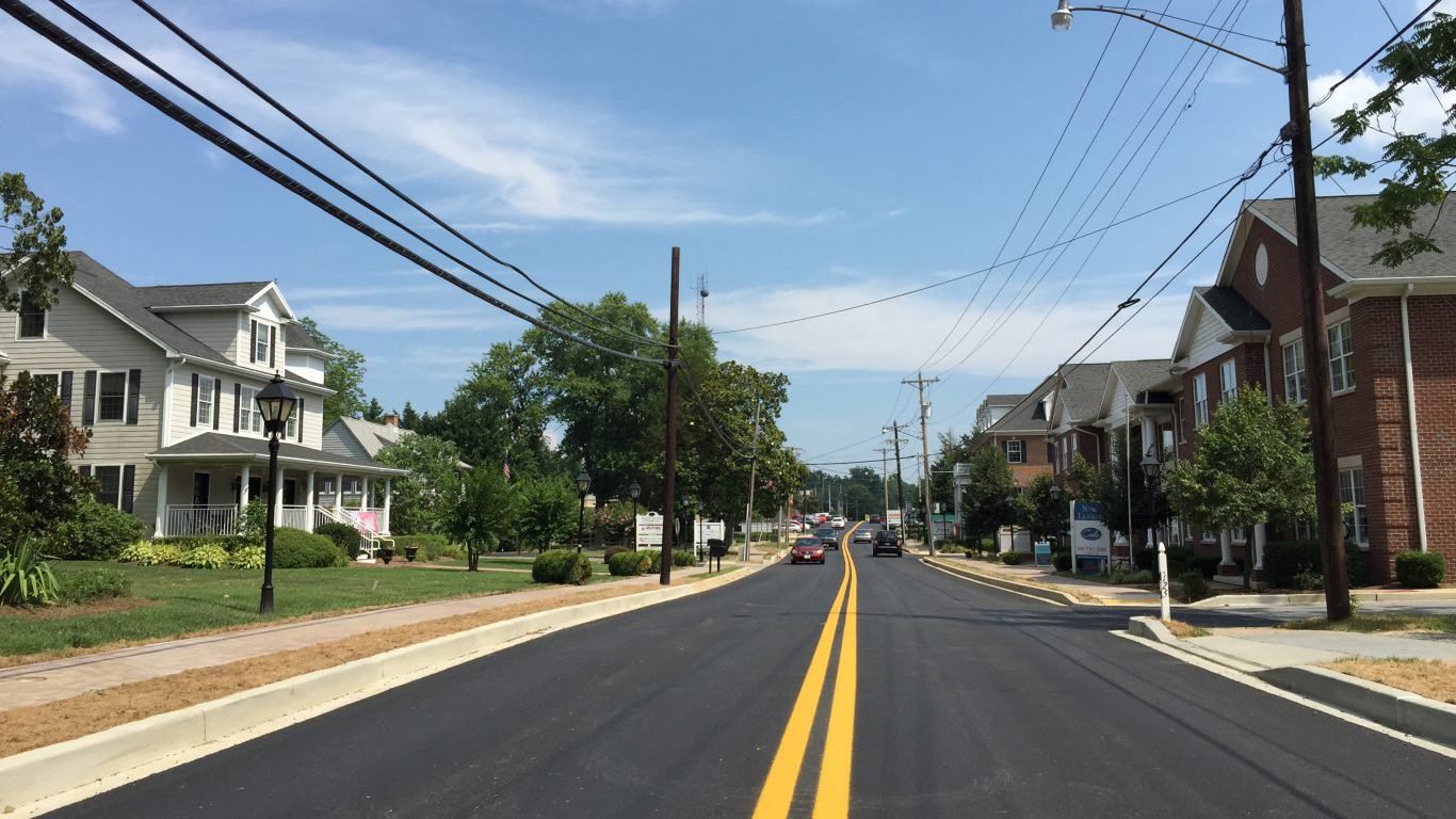 2016-07-20 15 15 41 View south along Maryland State Route 765 (Main Street) just south of Church Street in Prince Frederick, Calvert County, Maryland by Famartin 