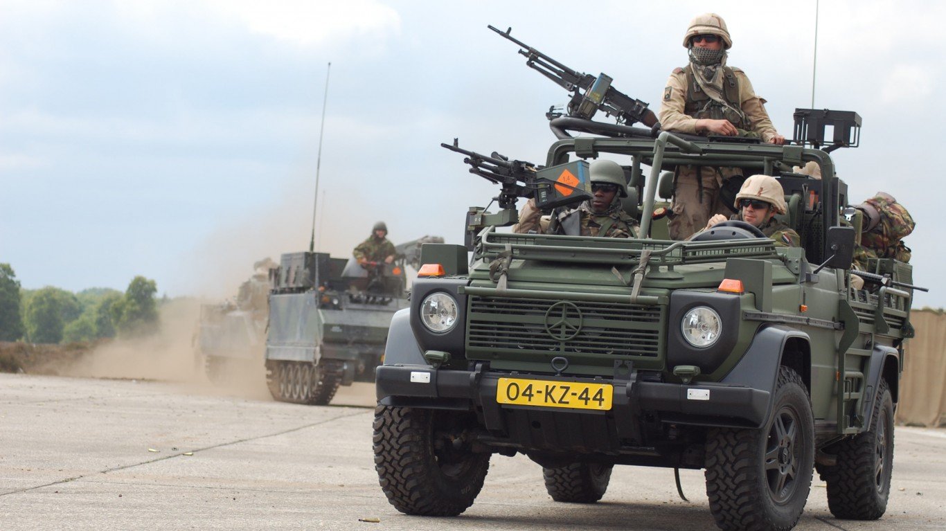 Royal Dutch Army convoy by P.J.L Laurens