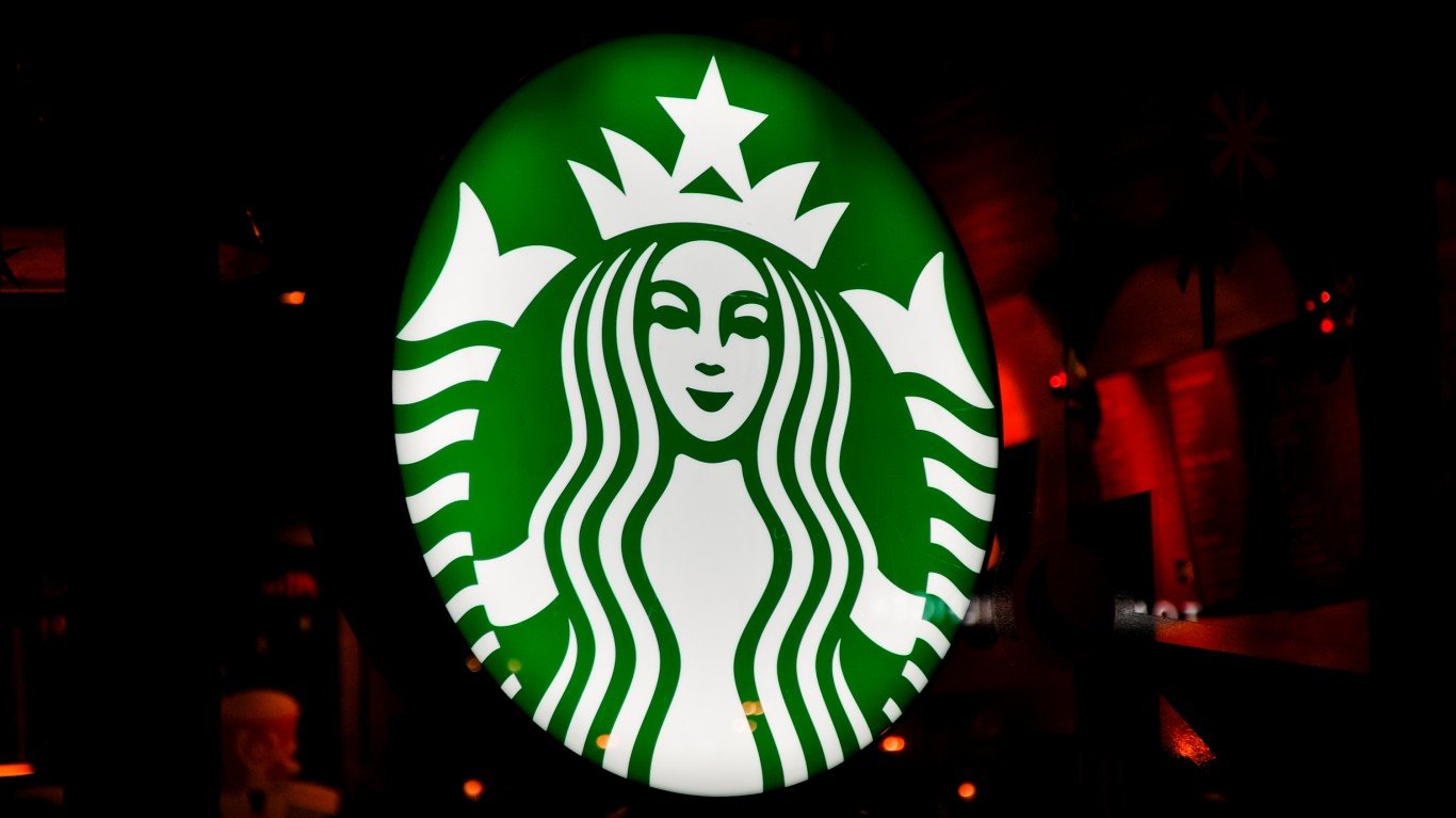 Starbucks illuminated logo