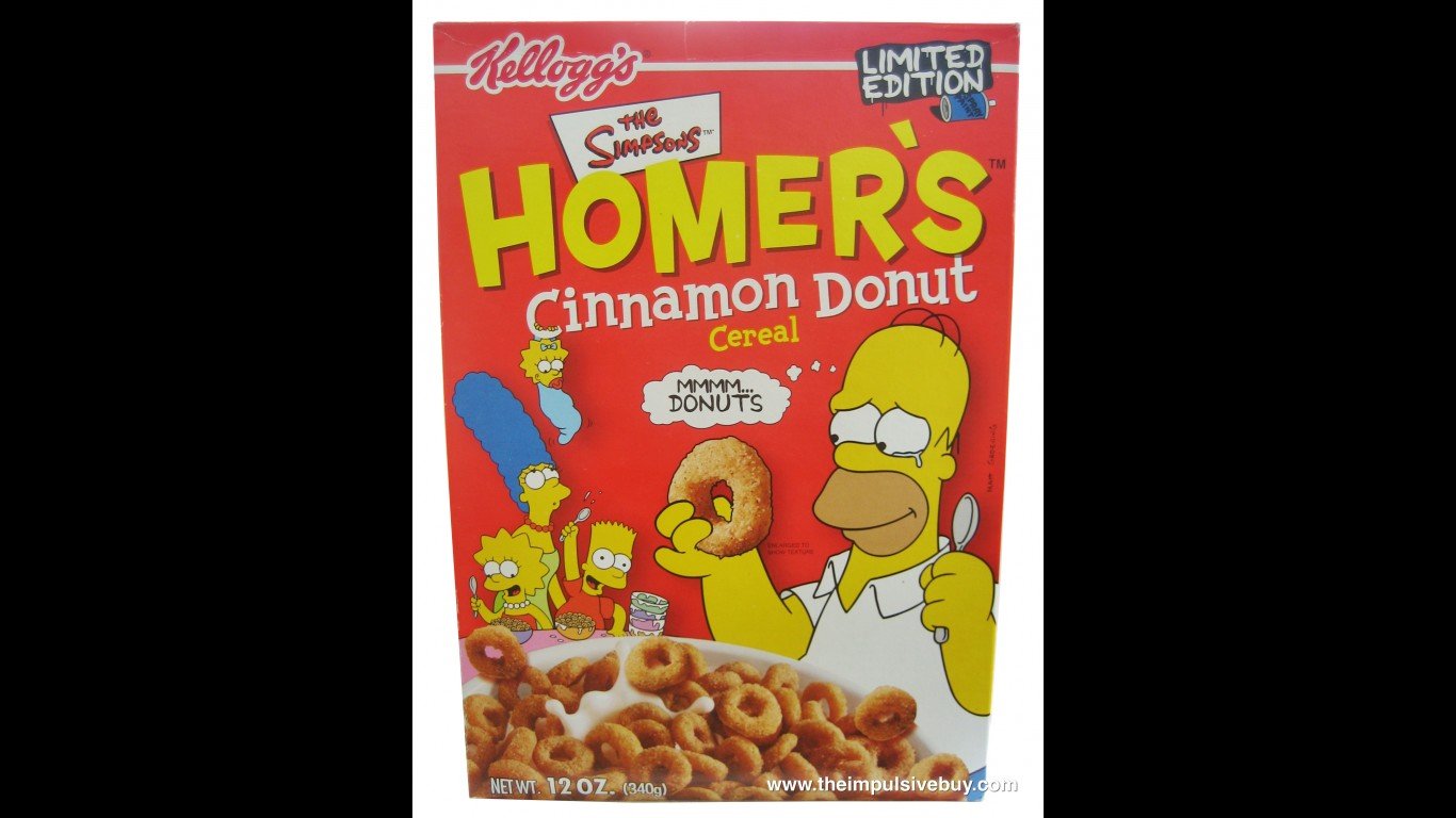 Limited Edition Kelloggs The Simpsons Homers Cinnamon Donut Cereal by theimpulsivebuy