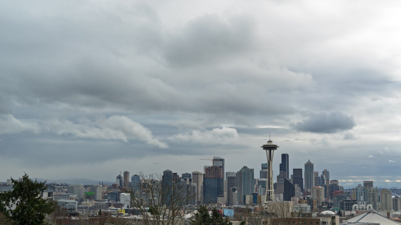 Cloudy winter day in Seattle
