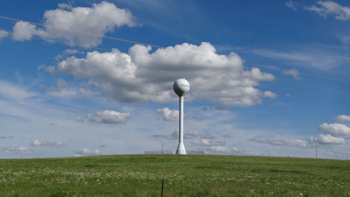 Water Tower In Southern Kansas by Michael Adams