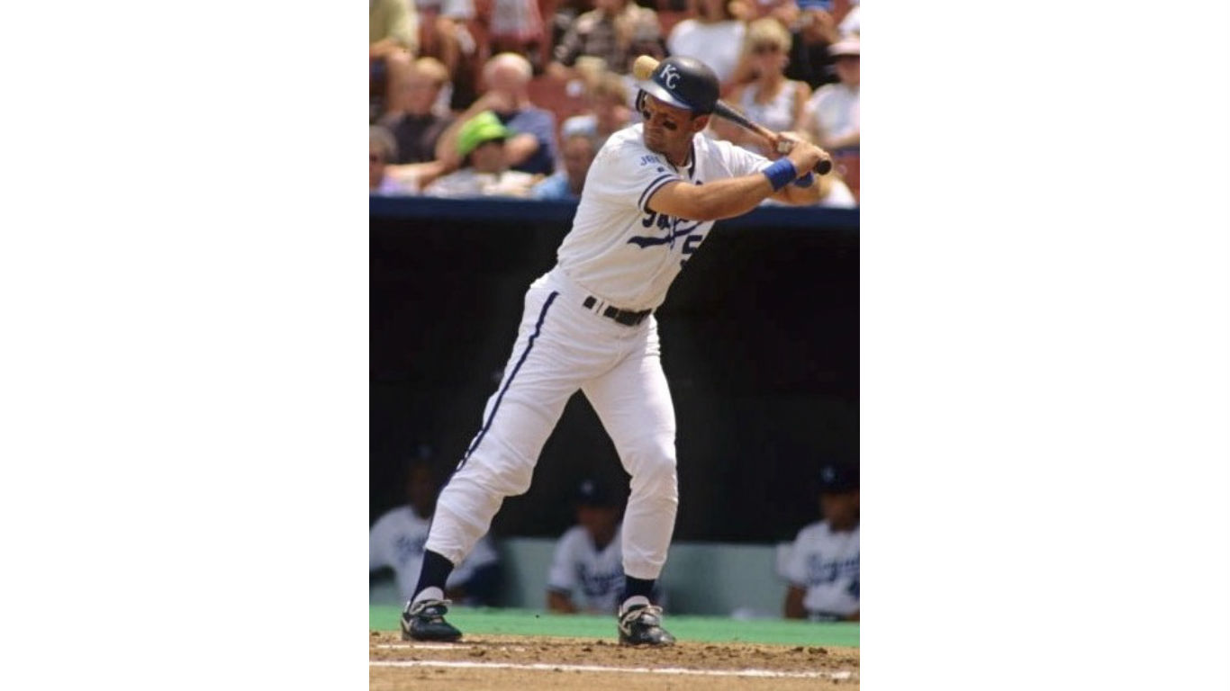 George Brett batting in 1990