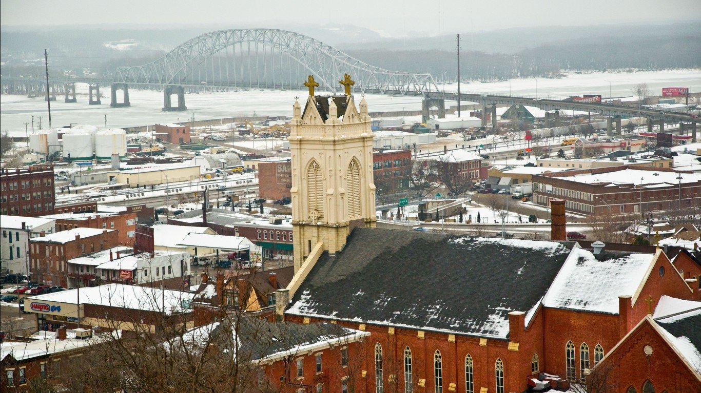 Dubuque Iowa winter view of St... by SD Dirk