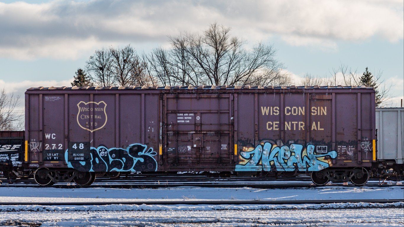 Wisconsin Central Rail Car Gra... by Tony Webster