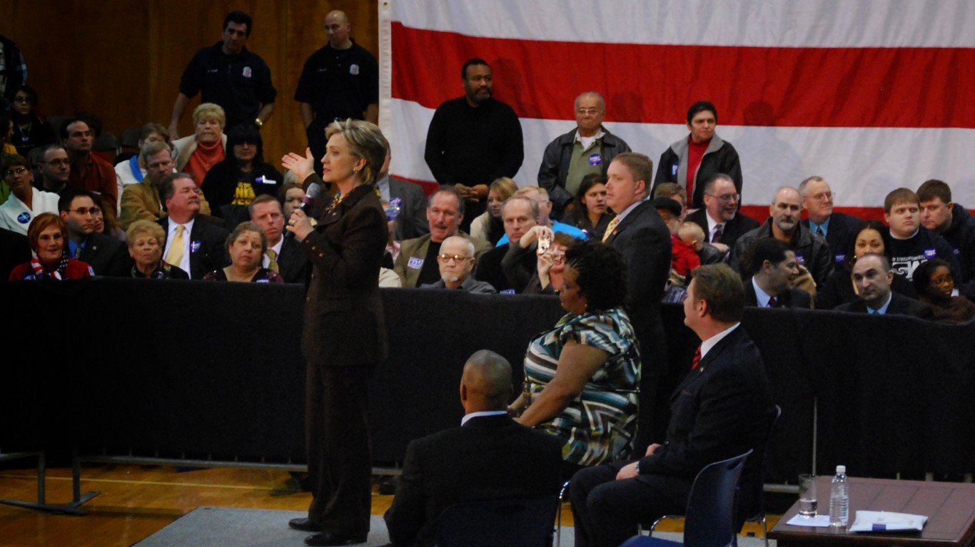 Hillary Clinton yesterday in L... by Rona Proudfoot