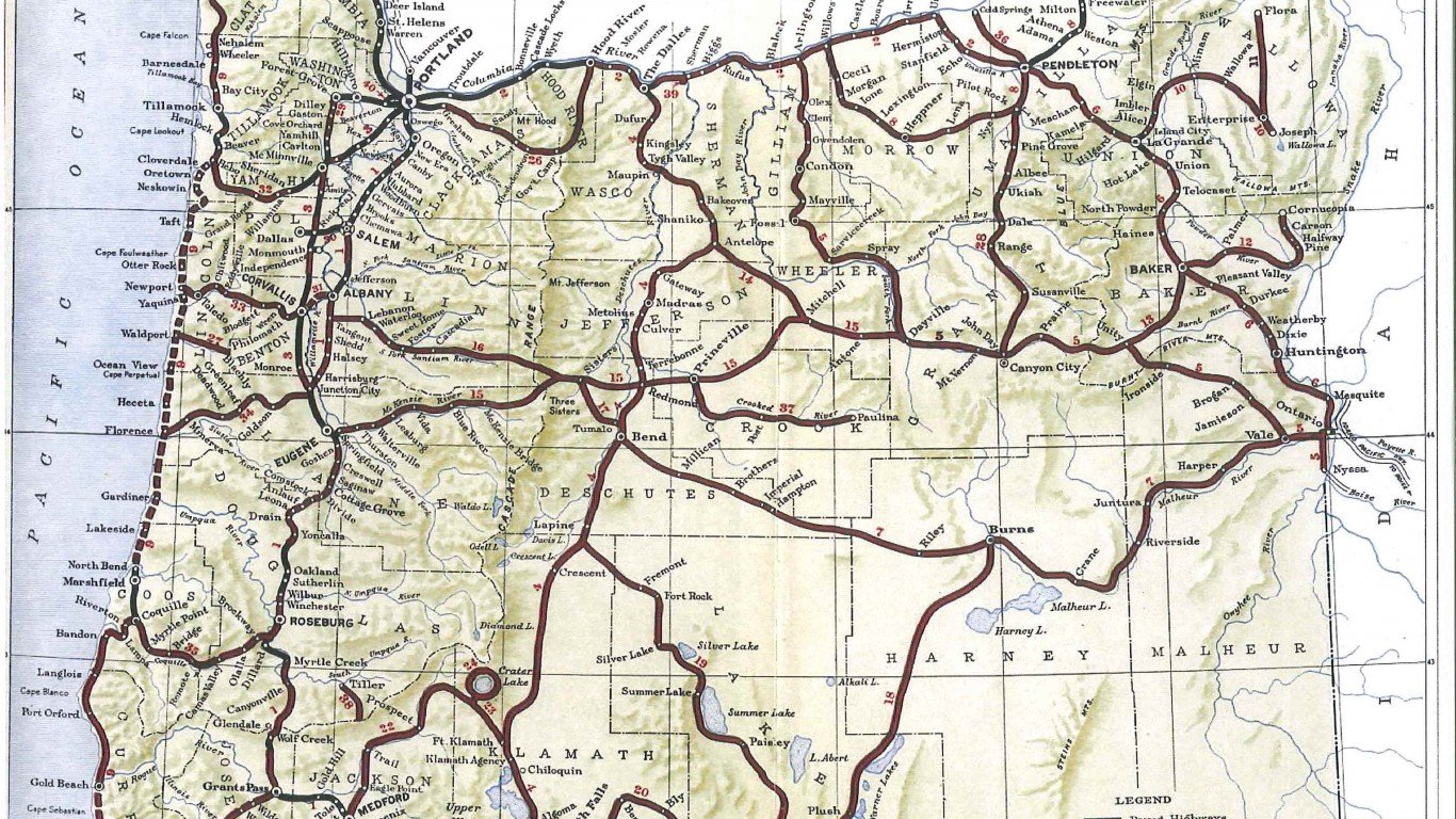 Oregon State Highways 1920 by Oregon Department of Transportation