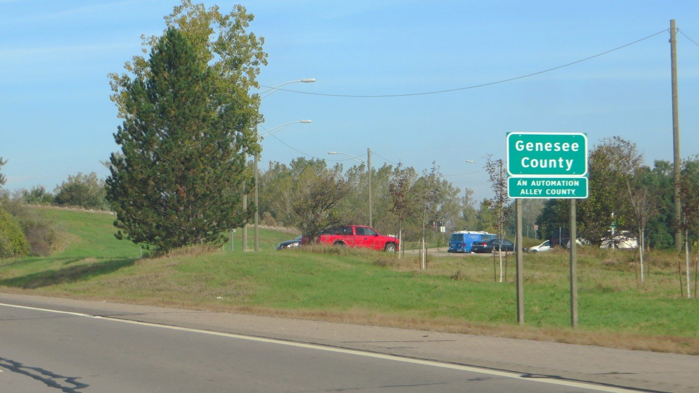 Entering Genesee County, Michigan by Ken Lund