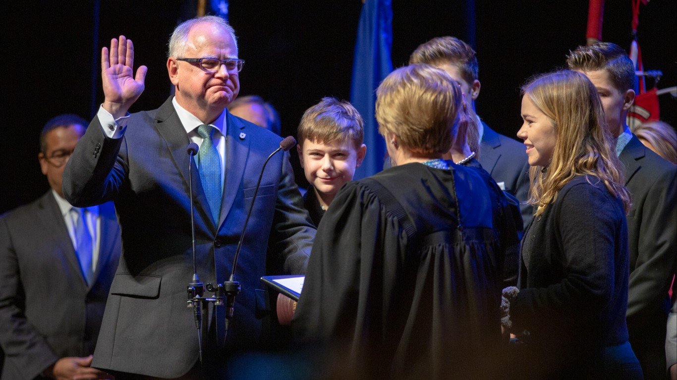 Tim Walz is sworn in as Minnes... by Lorie Shaull