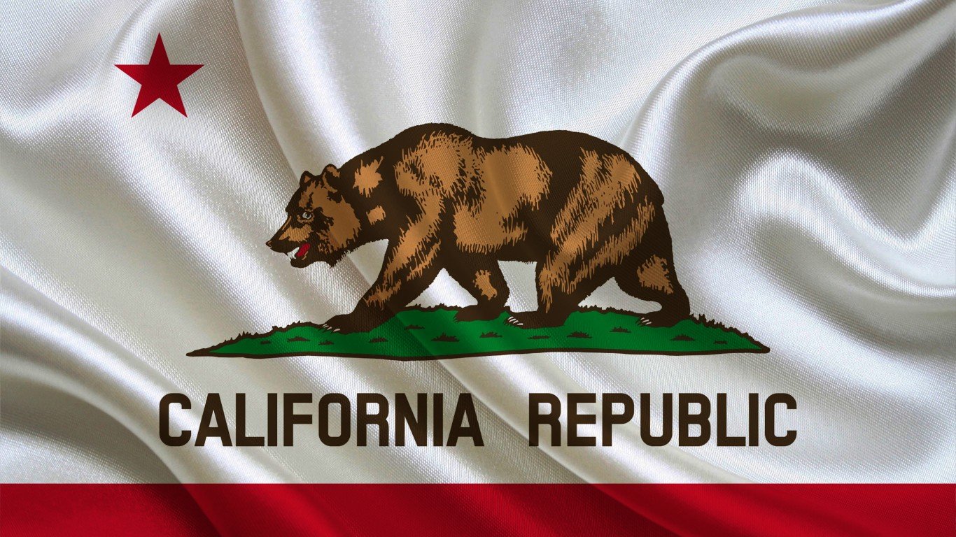 California State waving flag