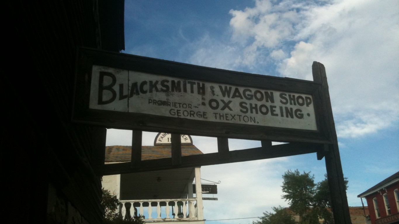 Blacksmith & Wagon Shop by Ernie Hathaway