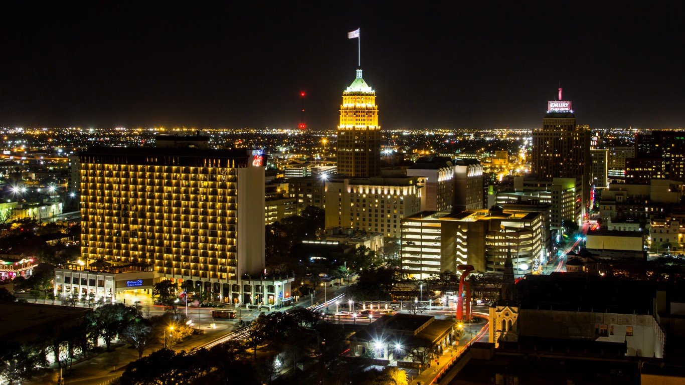 Downtown San Antonio Night Sho... by Jonathan Cutrer