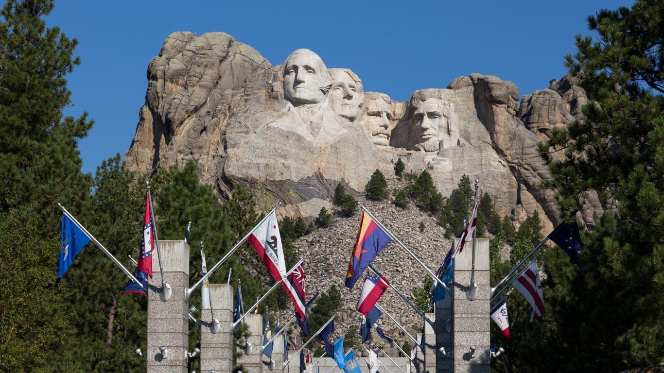 Mount Rushmore Flags by Jonathan Miske