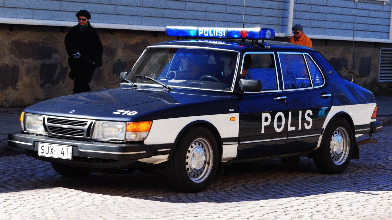 Old-style Finnish police cruis... by Rose Midford