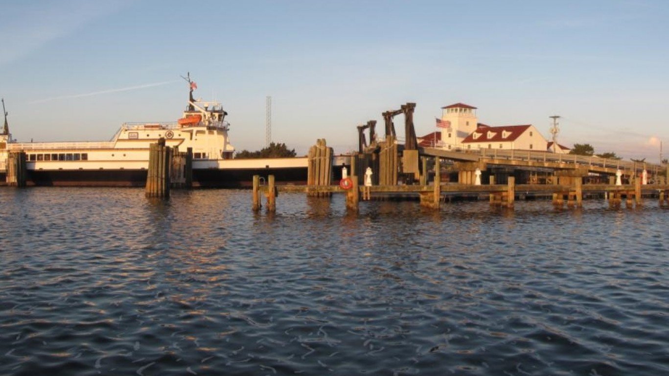 Ocracoke Ferry docks by Gerry Dincher