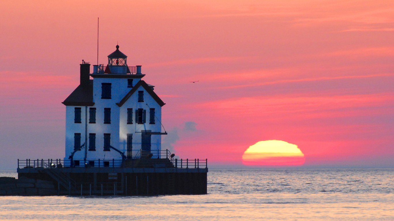 Lorain lighthouse by Rona Proudfoot