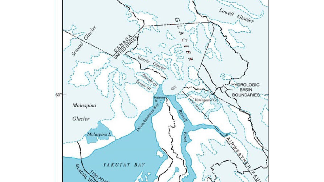 Map of Disenchantment Bay by U.S. Geological Survey