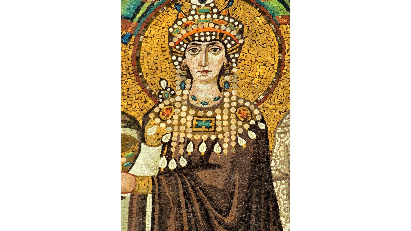 Theodora mosaic - Basilica San Vitale (Ravenna) v2 by Petar Milou0161eviu0107