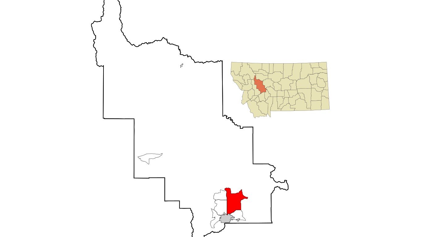 Lewis and Clark County Montana Incorporated and Unincorporated areas Helena Valley Northeast Highlighted by Arkyan