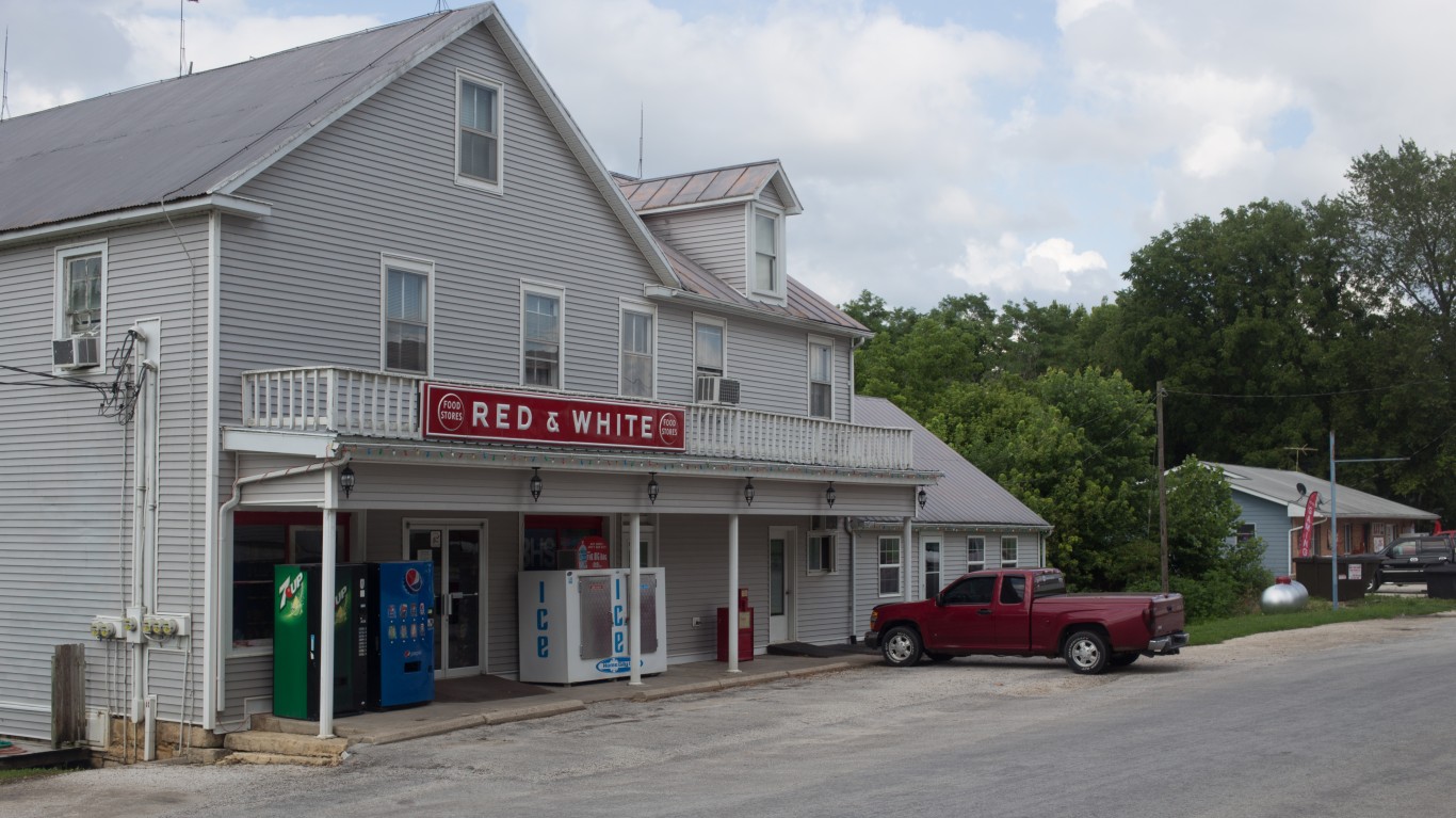Red & White Food Stores by Paul Sableman